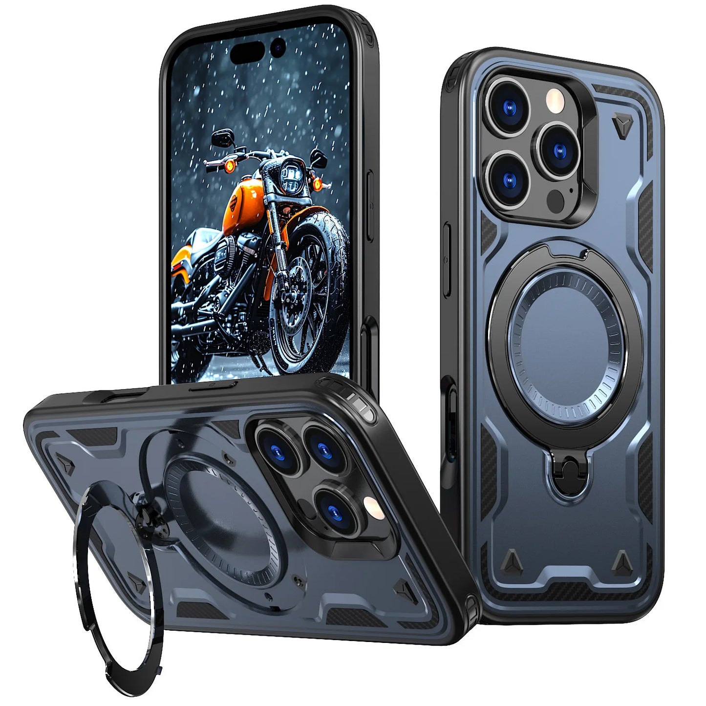 Magnetic 360° Rotating Stand Shockproof Armor Case for iPhone