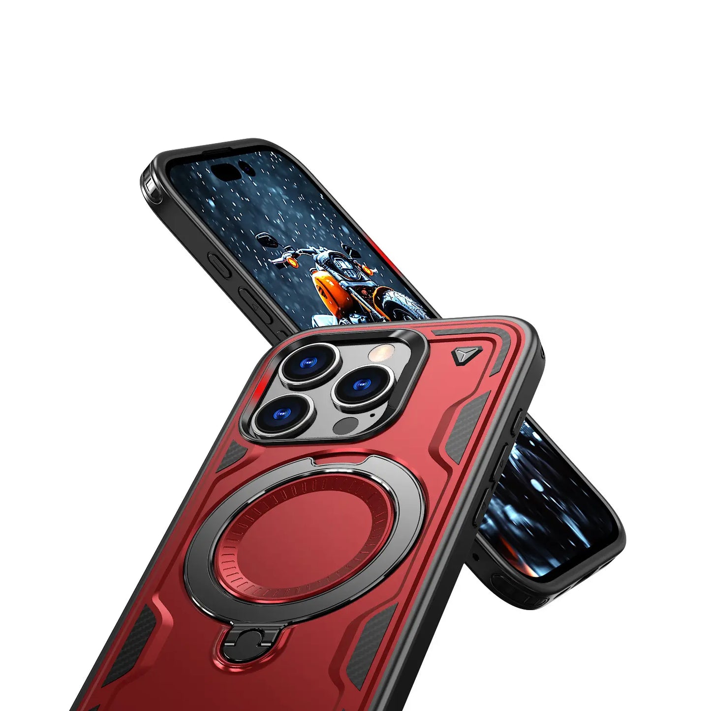 Magnetic 360° Rotating Stand Shockproof Armor Case for iPhone